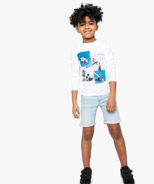 Bermuda garçon en jean stretch - LuluCastagnette vue1 - LULUCASTAGNETTE - GEMO