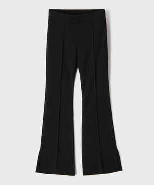 Pantalon fluide coupe flare avec taille élastique fille vue1 - GEMO (JUNIOR) - GEMO