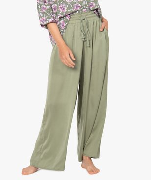 Bas de pyjama femme large et satiné vue1 - GEMO(HOMWR FEM) - GEMO