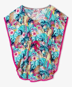 Robe de plage fille à motifs tropicaux vue2 - GEMO (ENFANT) - GEMO