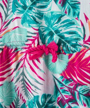 Robe de plage fille à imprimé feuillage vue2 - GEMO (ENFANT) - GEMO