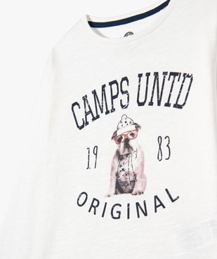 Tee-shirt fille à manches longues avec motif chien - Camps United vue2 - CAMPS UNITED - GEMO