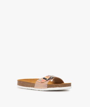 Mules fille à large bride à boucle métallisée vue2 - GEMO (ENFANT) - GEMO