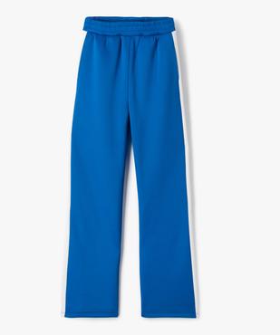 Pantalon de jogging large avec bandes contrastantes fille vue2 - GEMO (JUNIOR) - GEMO