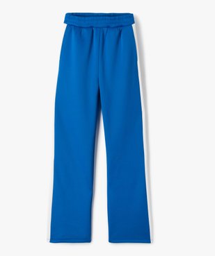 Pantalon de jogging large avec bandes contrastantes fille vue2 - GEMO (JUNIOR) - GEMO