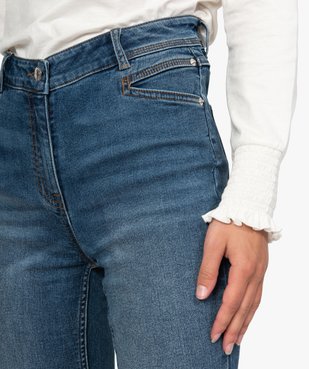 Jean femme skinny stretch taille haute délavé vue2 - GEMO C4G FEMME - GEMO