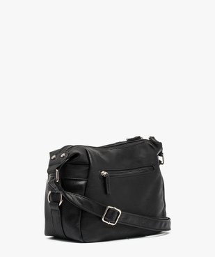 Sac femme forme besace avec zips décoratifs vue2 - GEMO (ACCESS) - GEMO