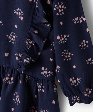 Robe bébé fille à motifs cœurs et volants sur le buste vue3 - GEMO(BEBE DEBT) - GEMO