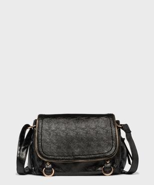 Sac besace en matière vernie esprit vintage femme vue1 - GEMO (ACCESS) - GEMO