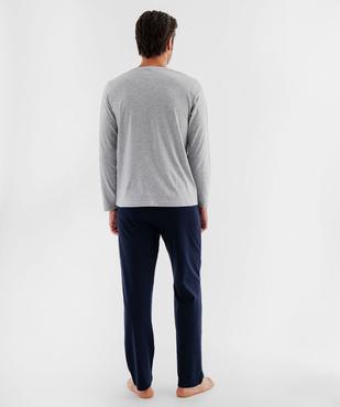 Pyjama à manches longues et pantalon large homme vue7 - GEMO 4G HOMME - GEMO