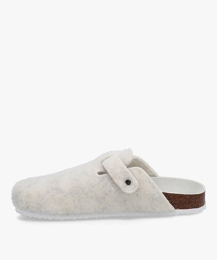 Chaussons femme mules dessus feutrine à bride ajustable vue3 - GEMO(HOMWR FEM) - GEMO