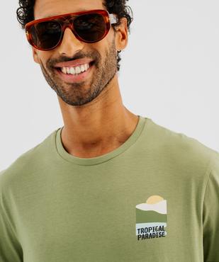 Tee-shirt manches courtes avec motif poitrine homme vue2 - GEMO (HOMME) - GEMO