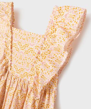 Robe à motifs fleuris avec volants fille - LuluCastagnette vue3 - LULU CASTAGNETTE GEMO FOR GOOD - GEMO