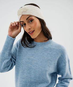 Pull en maille douillette extensible contenant de la laine femme vue3 - GEMO 4G FEMME - GEMO