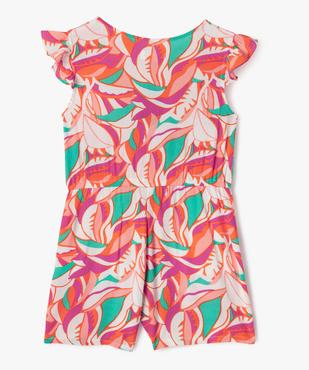 Combishort sans manches en viscose froissée fille vue3 - GEMO 4G FILLE - GEMO