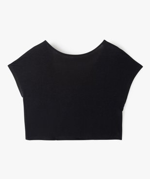 Tee-shirt fille crop top à dos ouvert vue1 - GEMO (JUNIOR) - GEMO
