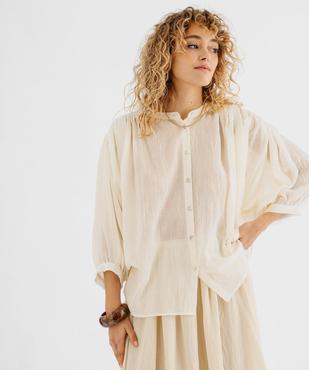 Blouse à manches longues coupe oversize femme  vue2 - GEMO(FEMME PAP) - GEMO