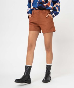 Short femme ample au toucher peau de pêche vue1 - GEMO(FEMME PAP) - GEMO