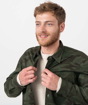 Sur-chemise homme à motifs camouflage vue2 - GEMO (HOMME) - GEMO