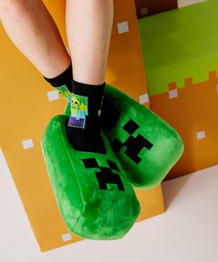 Chaussons garçon en volume à bout carré Minecraft vue7 - MINECRAFT - GEMO