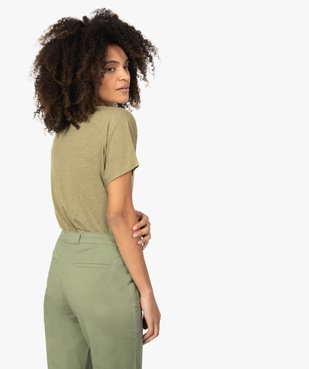 Tee-shirt femme pailleté avec épaules fantaisie vue3 - GEMO(FEMME PAP) - GEMO