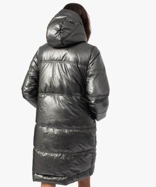 Manteau femme en matière matelassée avec capuche vue3 - GEMO(FEMME PAP) - GEMO