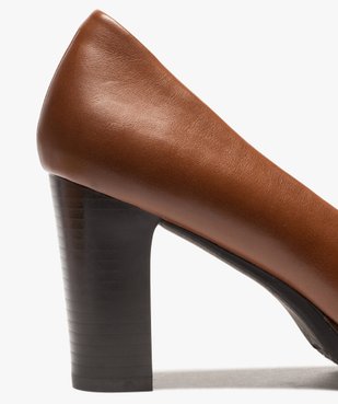Escarpins femme unis à talon droit et semelle crantée vue6 - GEMO(URBAIN) - GEMO