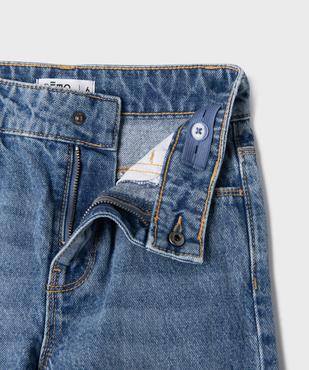 Jean straight à taille réglable en denim 100% coton fille vue3 - GEMO 4G FILLE - GEMO