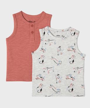 Débardeurs imprimés bébé garçon (lot de 2) vue1 - GEMO(BEBE DEBT) - GEMO