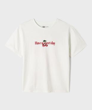 Tee-shirt manches courtes avec motif XXL dans le dos fille vue1 - GEMO 4G FILLE - GEMO