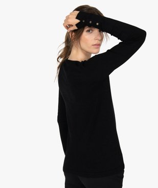 Gilet femme en maille fine avec boutons fantaisie vue3 - GEMO(FEMME PAP) - GEMO