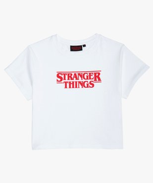 Tee-shirt fille coupe courte avec inscription – Stranger Things vue1 - STRANGER THINGS - GEMO
