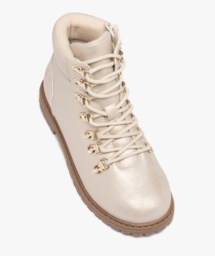 Boots irisés avec lacets montagne fille vue5 - GEMO (ENFANT) - GEMO