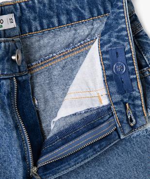 Short en jean coupe ample aspect usé fille vue6 - GEMO 4G FILLE - GEMO