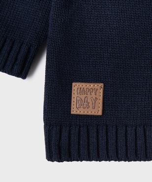 Gilet zippé à col rond en coton bébé vue2 - GEMO(BEBE DEBT) - GEMO