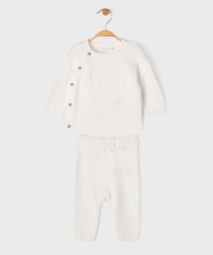 Ensemble 2 pièces en maille bébé fille brassière et pantalon - LuluCastagnette vue1 - LULU CASTAGNETTE GEMO FOR GOOD - GEMO