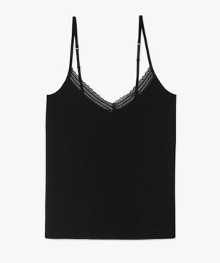 Débardeur femme grande taille en maille fluide et dentelle vue4 - GEMO(HOMWR FEM) - GEMO