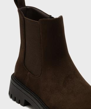 Boots Chelsea en suédine à épaisse semelle crantée femme - 5 Miles vue6 - 5 MILES - GEMO