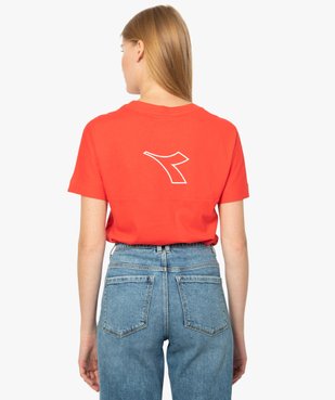 Tee-shirt femme à manches courtes en coton bio - Diadora vue3 - DIADORA - GEMO