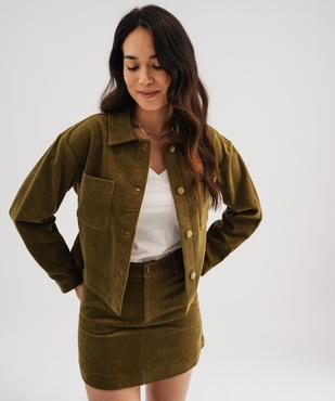 Veste courte en velours femme vue2 - GEMO(FEMME PAP) - GEMO