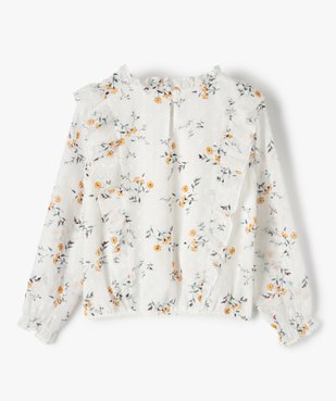 Blouse fille à fleurs, volants et manches longues vue4 - Nikesneakers (ENFANT) - Nikesneakers