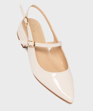 Escarpins à large talon plat et bout pointu vernis femme vue5 - FOLLOW ME - GEMO
