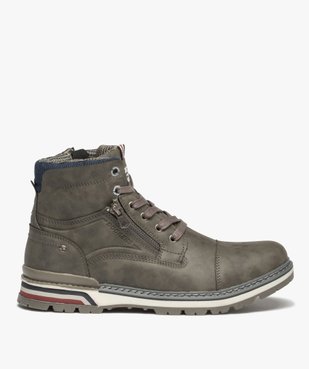 Boots homme unies à lacets et fermeture à zip - Dockers by Gerli vue1 - DOCKERS BY GERL - GEMO
