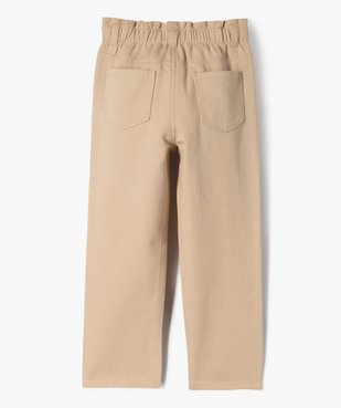 Pantalon denim coloré coupe slouchy à taille ajustable fille vue3 - GEMO (ENFANT) - GEMO
