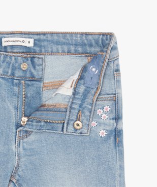 Jean fille coupe Slim avec fleurs brodées – Lulu Castagnette vue3 - LULUCASTAGNETTE - GEMO