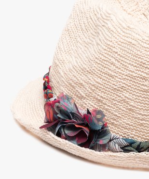 Chapeau femme aspect tricoté avec tresse colorée vue2 - GEMO (ACCESS) - GEMO