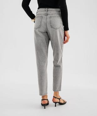 Jean mom fit taille haute délavé femme vue3 - GEMO 4G FEMME - GEMO