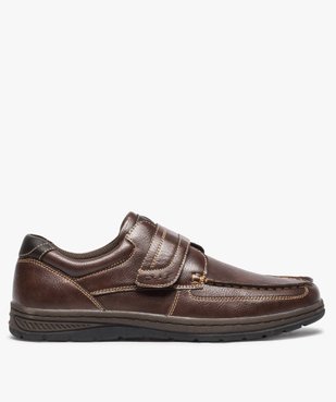 Chaussures bateau homme confort fermeture scratch vue1 - GEMO (CONFORT) - GEMO