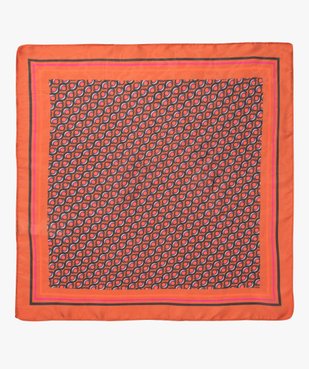 Foulard carré en satin à motif femme vue3 - GEMO 4G FEMME - GEMO
