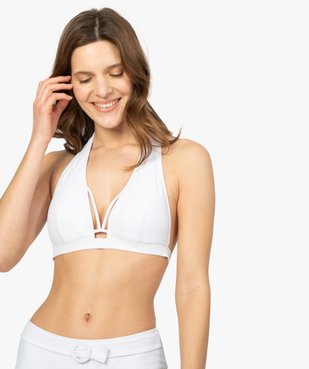 Haut de maillot de bain femme forme triangle vue1 - GEMO (PLAGE) - GEMO